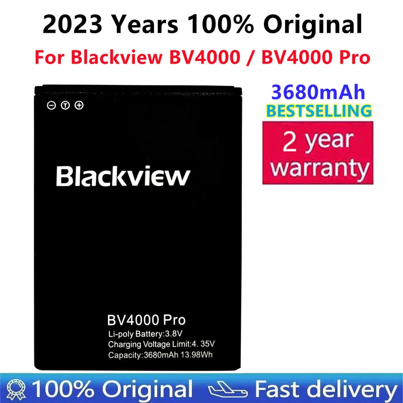 

100% оригинальный новый аккумулятор 3680 мАч BV4000 для Blackview BV4000 BV 4000 Pro MTK6580A, аккумулятор высокого качества для телефона