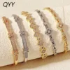 Elegant European Style Copper With Zirconia Stainless Steel Bracelet Everyday Minimalist Bracelet As A Gift
