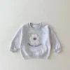 Fall Baby Girls Clothes Set Flower Letter Print Pullover Top+Pants Children Clothing Preschool Spring Newborn Baby Boys Clothing 5