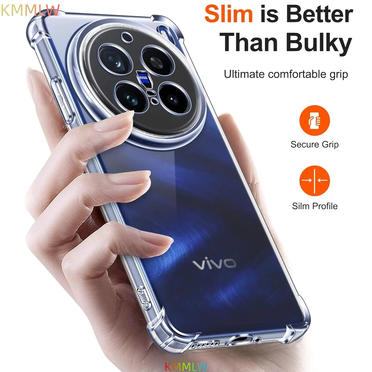 Transparent Shockproof TPU Case with Enhanced Corner Protection