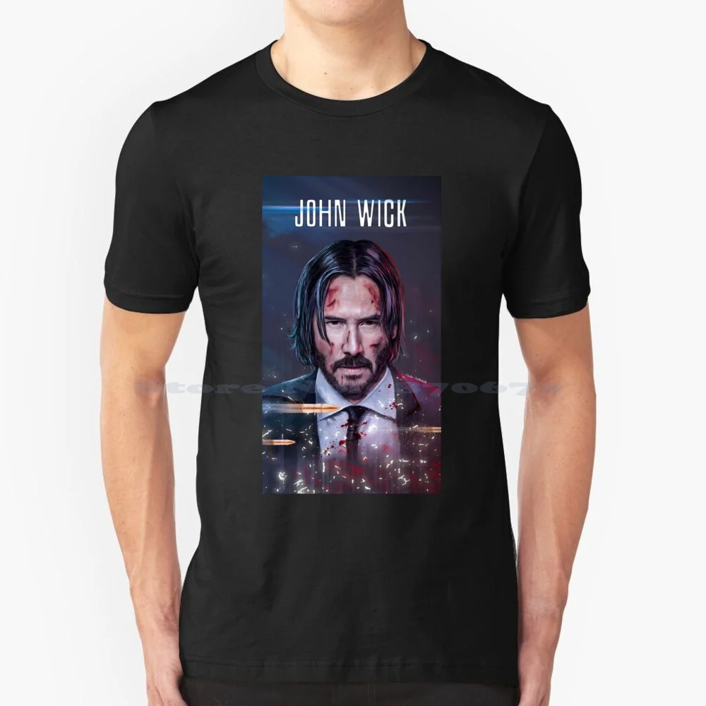 John Wick After Fight T Shirt 100% Cotone Tee John Wick Baba Yaga Assassins Hitman Iii Hitman 3 The Boogeyman Sniper Film