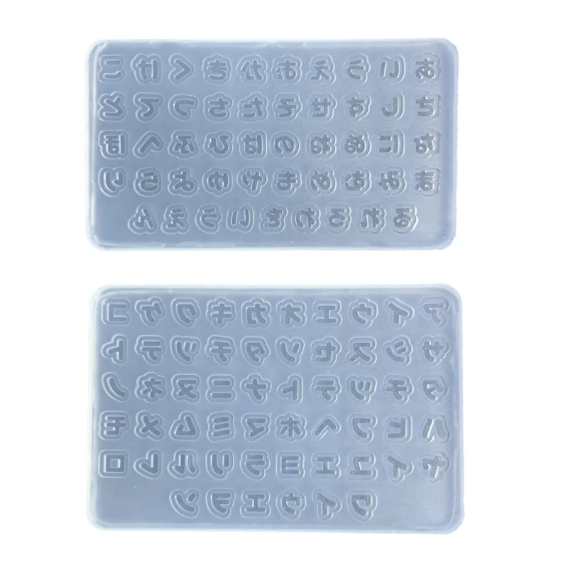 

Shiny Glossy Silicone Decorations Molds Filler Japanese Word Keychain Mold DIY Pendant Epoxy Crafting Molds 97QE