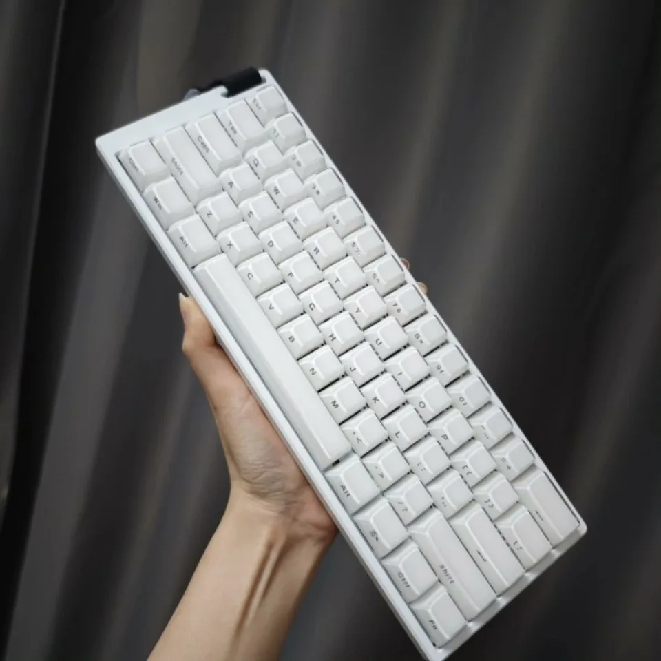 Pure White Keycaps Wooting 60/80he Custom Side Engraved