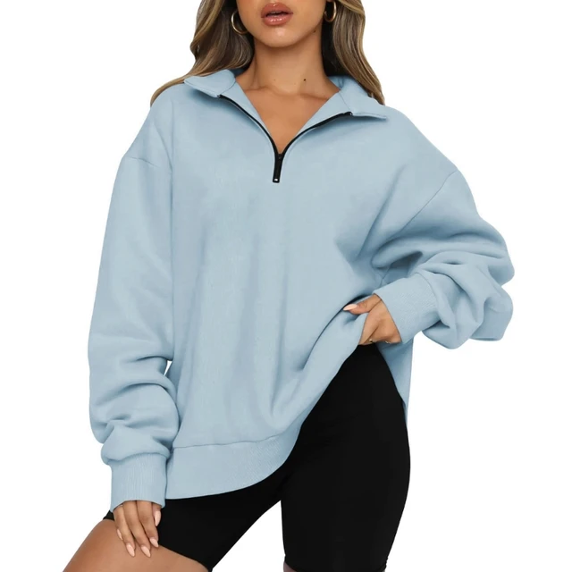 Women Long Sleeve Over-size Pullover Hoodie Tunic Top Sweatshirt