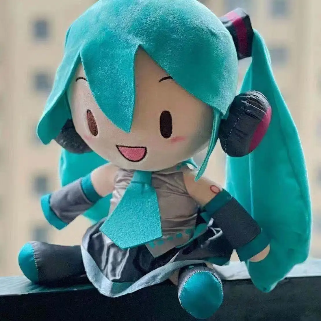 Kawaii Hatsune Miku Plush Toy Pillow – Cute Anime Bow Décor & Birthday Gift