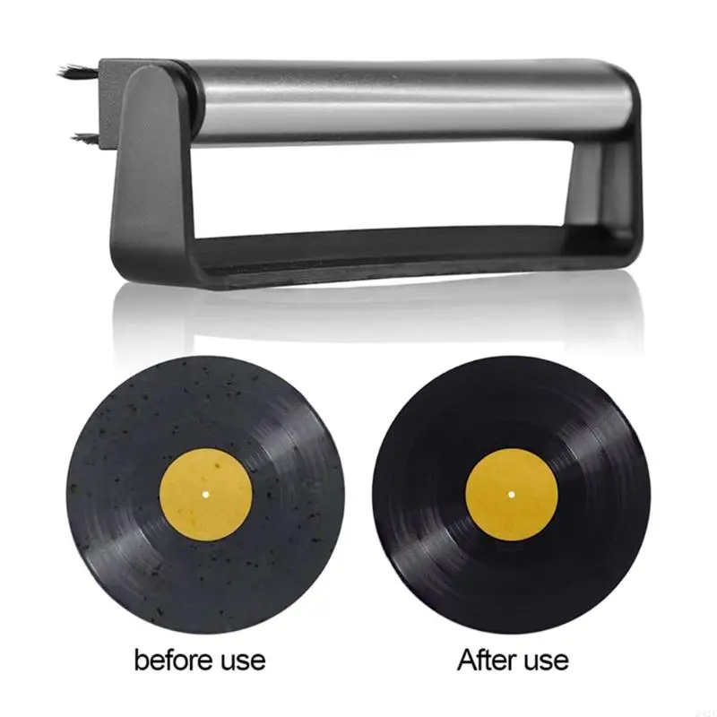 242F Combination Vinyl Brush Record Player Handle Carbon Fiber Brush Cleaning Cleaning Turntables Phonograph Brushes