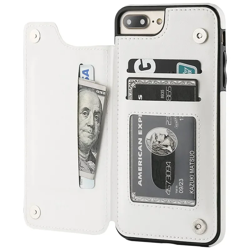 Luxury Slim Fit Leather Wallet Case with Card Slots and Flip Cover