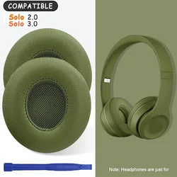 Premium Replacement Ear Pads for Beats Solo Headphones - Ultra-Comfortable Foam Cushions (Green Grass)