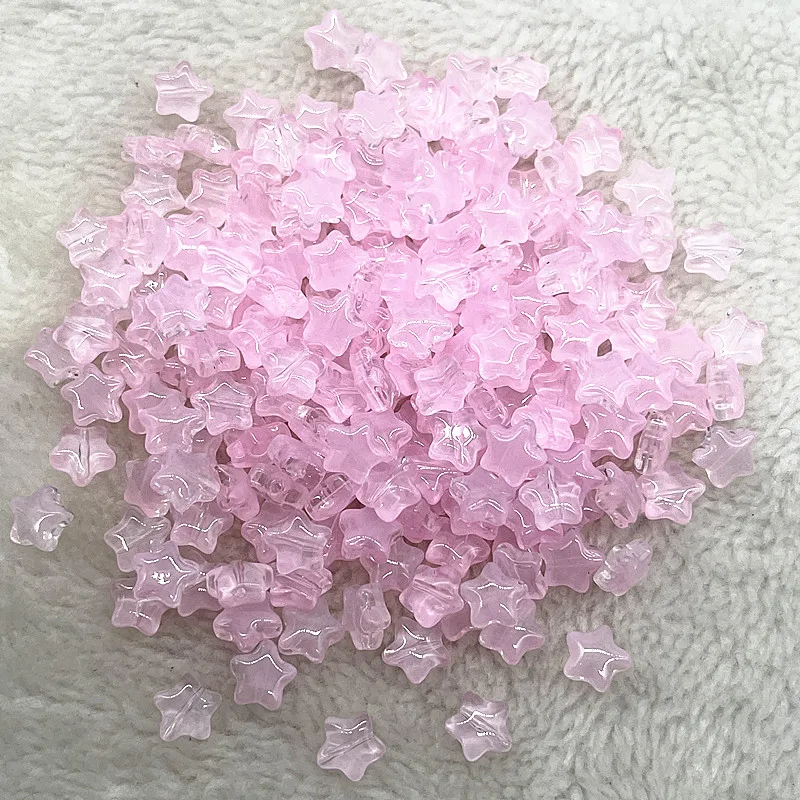 Glass Beads 30pcs 8mm AB Color Five-pointed Star Beads Czech Glass Loose Spacer Beads Jewelry Making Hairpin Handmade DIY Accessories