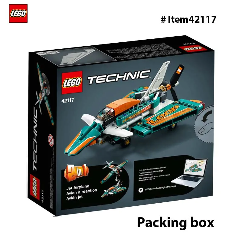 LEGO 42117 Technic Race Plane Toy to Jet Aeroplane in Stunt