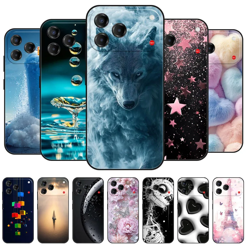 Wolf Design Soft Silicone Shockproof Phone Case Cover, TPU Material