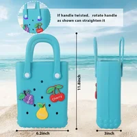Charms Croc Beach Bag Rubber Waterproof Female Shoulder Handbag Fashion Crossbody Messenger Travel Pool Women Jibz Tote Sac Bag - Image 2