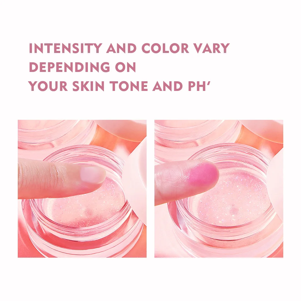 Pudaier Glass Warm Change Blush Clear Color Changing Gel High Shine Blush Cream Moisturizes Natural Nude Blush Blush 2