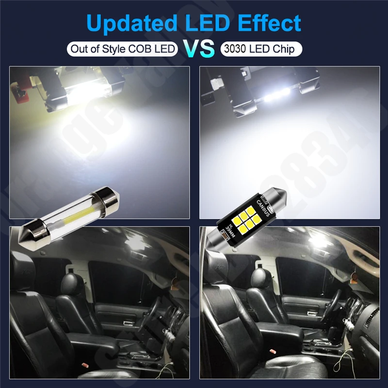 Festoon ڵ ׸  LED  , C5W, C10W, LED CANBUS, 31mm, 36mm, 39mm, 41 mm , 6 SMD, 3030, DC 12V, 10 