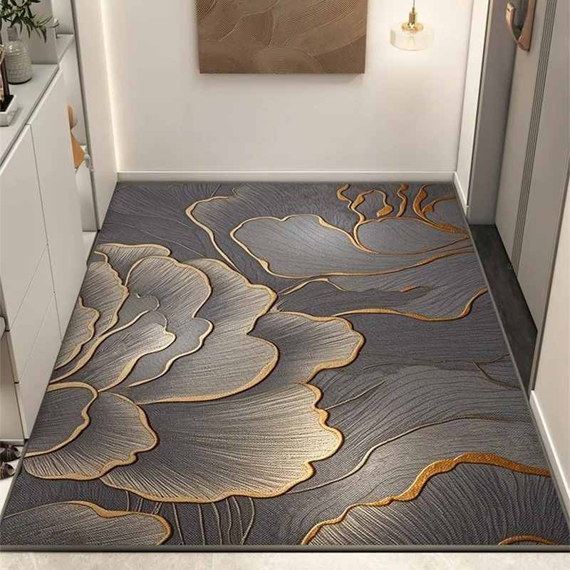 Felpudo de entrada con letras impresas de bienvenida, alfombra ligera de lujo para sala de estar, alfombras resistentes a la suciedad para decoración de dormitorio, alfombra para pasillo de casa