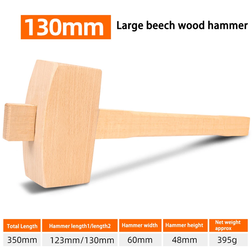 Beech Wood Hammer 84/100/130mm Carpenter Carving Mallet for Woodworking