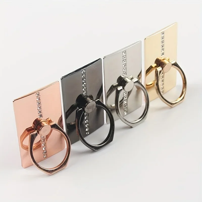 Universal Luxury Diamond Finger Ring Holder Foldable Phone Stand Holder for IPhone 15 13 Huawei Xiaomi Samsung Phone Grip