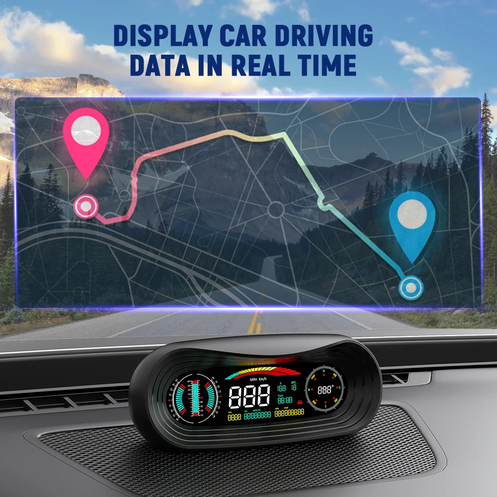 ANCEL P18 ڵ GPS HUD  ÷, ӵ  ð  溸 ,   ÷,  GPS ӵ