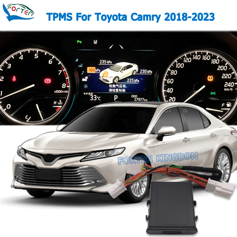 Tpms Tire Digital Lcd Display Auto Security Alarm Tyre Pressure For Toyota Camry 2018 2019 2020