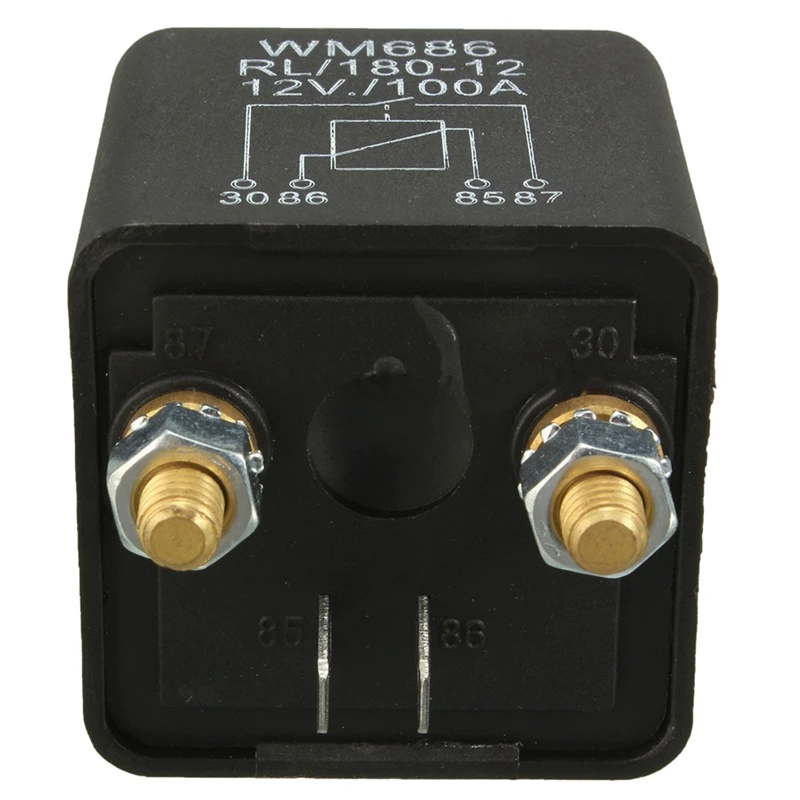 

4X 12V 100Amp 4-Pin Heavy Duty ON/OFF Switch Split Charge Relay For Auto Boat Van Black