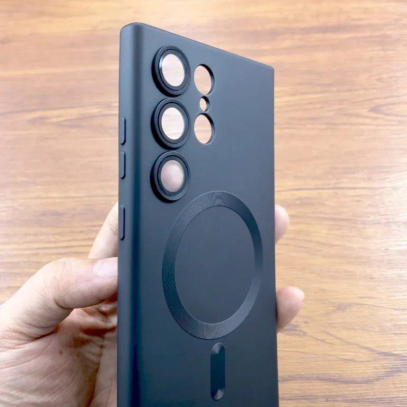 Matt TPU ümbris Samsung Galaxy S24 S23 S22 S21 Ultra Plus S 23 22 Magsafe Wireles laadimiskaamera kaitsekatted_voghion.com