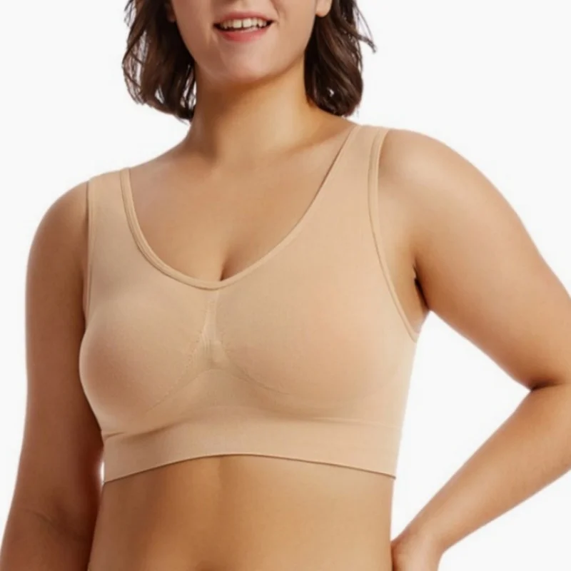 Seamless Sports Bras For Women Push-Up Bra Female Breathable Brassiere No Pads Bralette Solid Color Crop Top Sexy Lingerie S-5XL 4