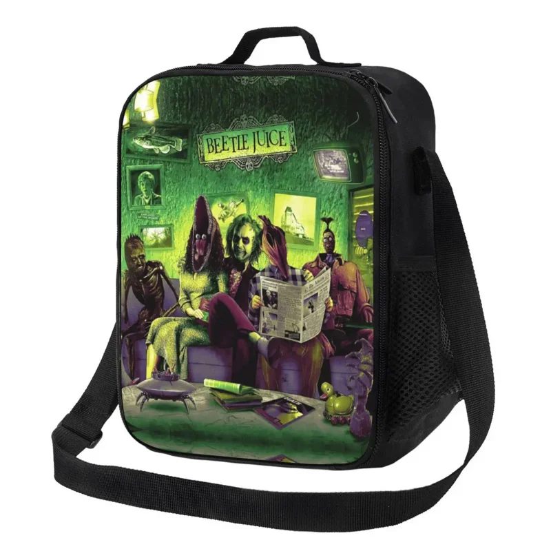 

Horror Beetlejuice Insulated Lunch Bag for School Office Comedy Fantasy Film Portable Cooler Thermal Lunch Box Women Children