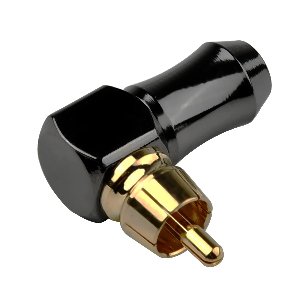 

RCA Right Angle 6.35 Mm Male Plug Copper Audio Video Connector Soldering Adapte Good Conductivity Home Audio Accessories