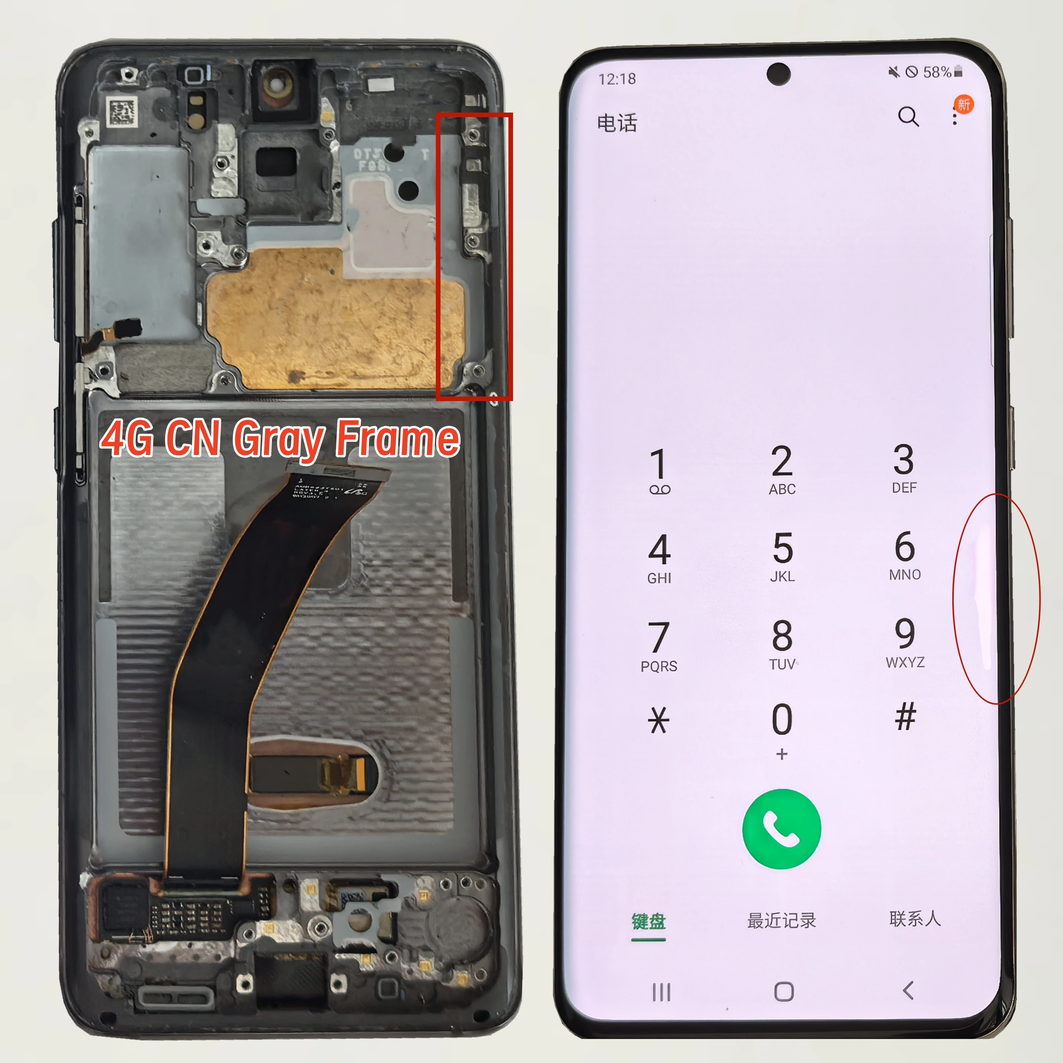 Schermo S20 da 6.2 Pollici The Burning Shadow Blackdot per Samsung Galaxy S20 G980 G980F G980F/DS G981V G981F/G981F/DS LCD, Cornice 4G/5G - immagine 5