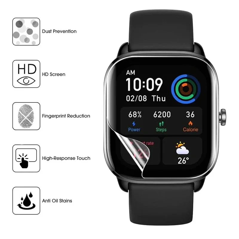 Amazfit Watch GTS 2 3 4 미니 GTR 42mm 47mm 화면 보호기 Amazfit BiP S Bip 3 BIP U POP Pro 용 1-5PCS TPU