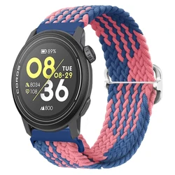 Premium Soft Nylon Braided Strap - Breathable Wristband Bracelet - 20/22mm - Suunto Race 2 - S (Blue pink)