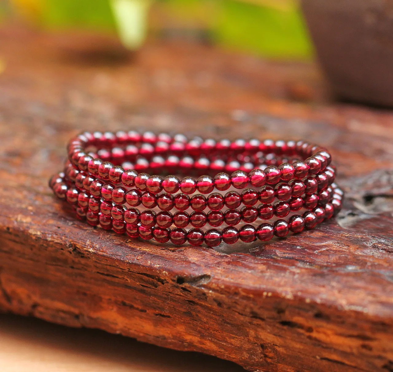 Refined Red Garnet Beads Necklace – Blinglane