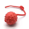Rubber Ball with Rope Pet Teeth Indestructible Bite Toy Funny Puppy Training Solid Balls Pets Dog Chew Molar Interactive Toys 4