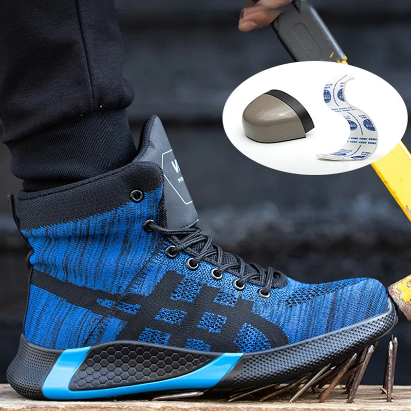 Safety Shoes Men Shoes Safety Work Boots Men Winter Boots Indestructible Work Shoes Men Steel Toe Safety Shoes Puncture Proof Sneakers Warm