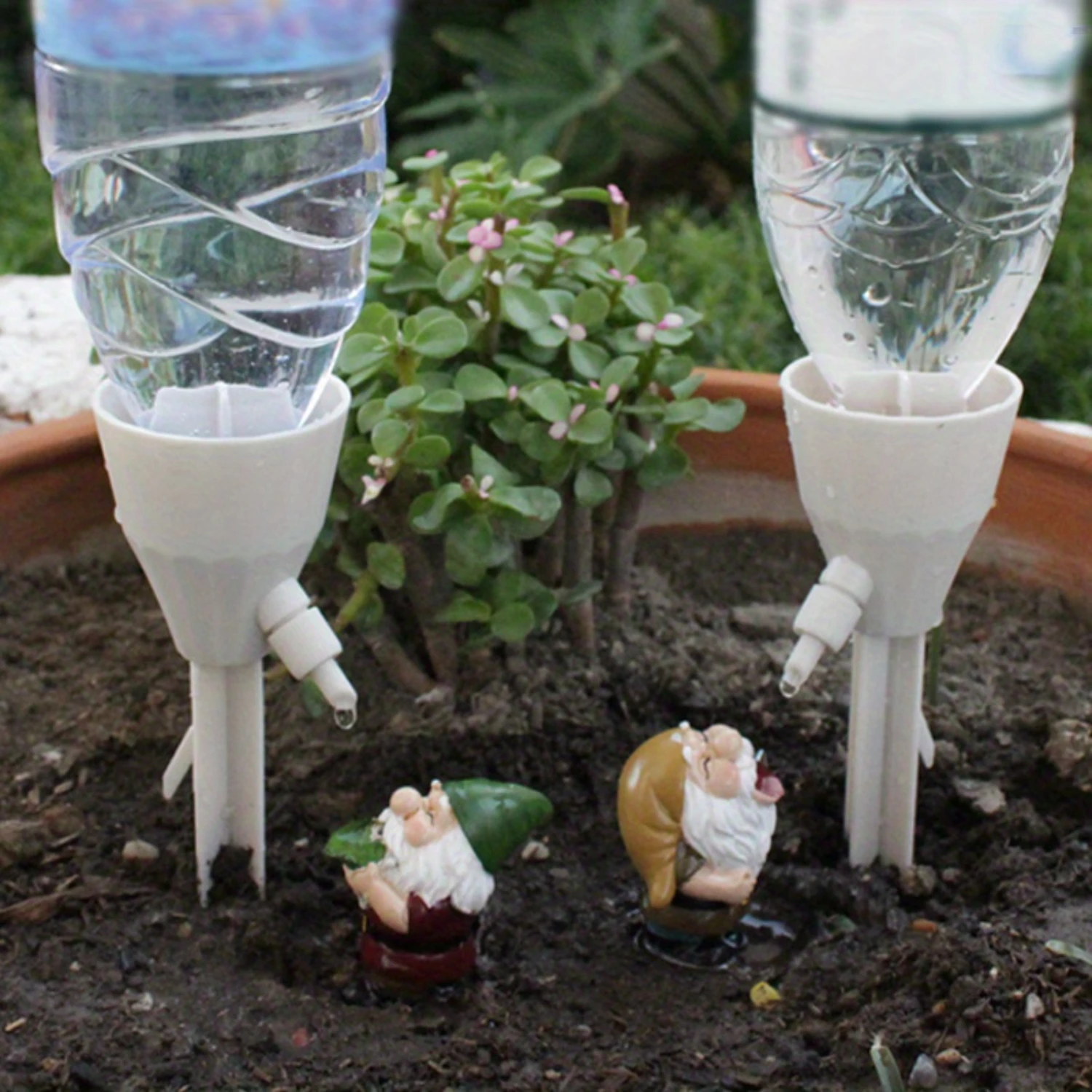 Cute Dwarf Automatic Plant Waterer Set-Self-Watering Spikes For Indoor & Outdoor Plants, Perfect Gift For Gardeners Diy Wateri