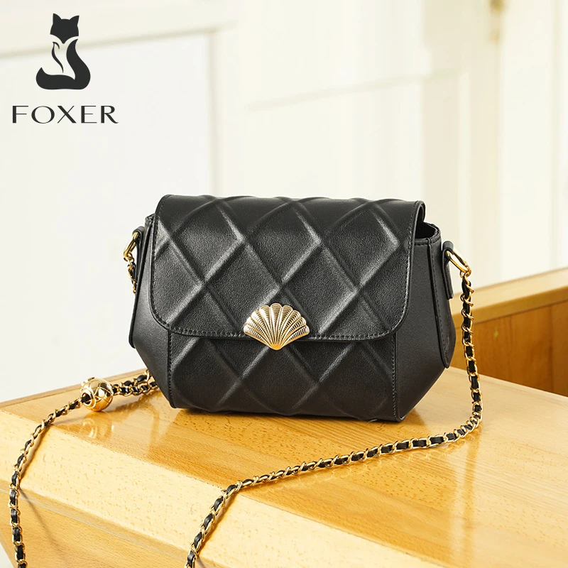 Foxer Sleeky Women Split Leather Premium Shoulder Bag