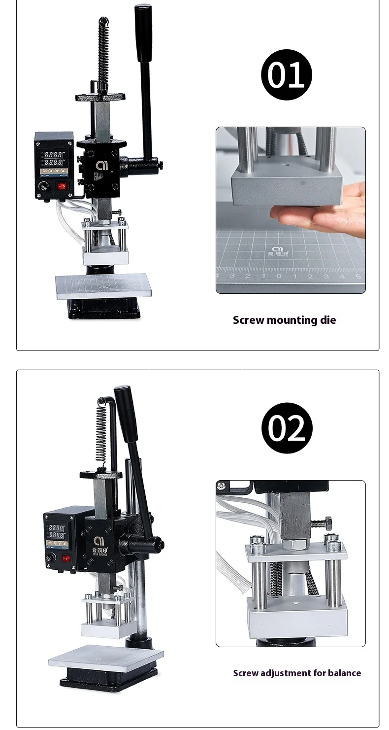 Manual Leather Press Stamping Machine Hand-Punch Die-Cutting Machine DIY Leather