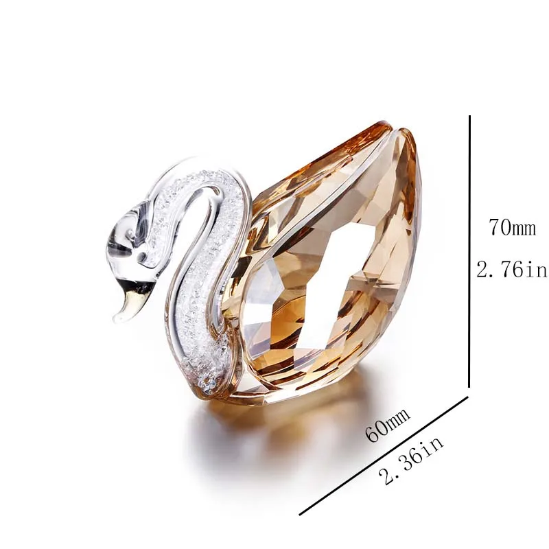 Sparkle Crystal Swan Figurine, Couple Lover Swan Statues - View #5