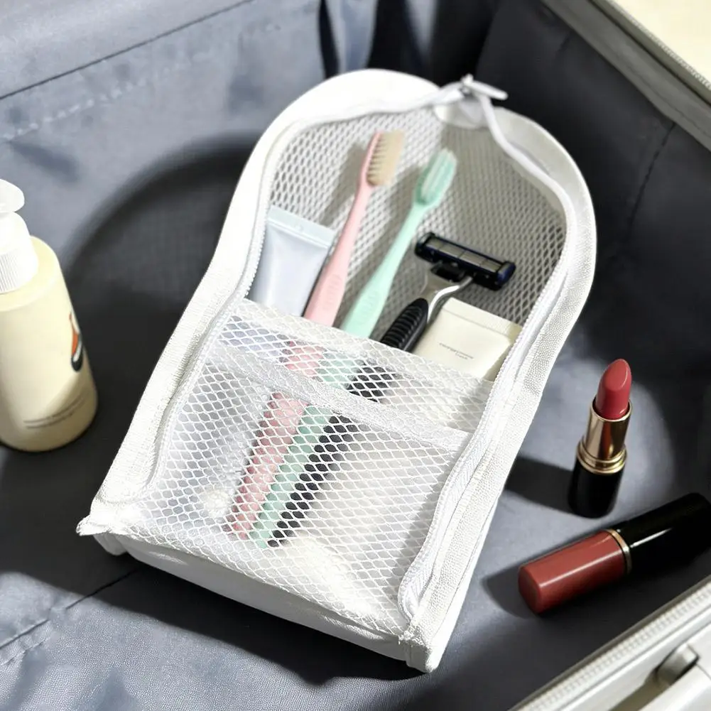 Borsa Cosmetica in Rete EVA, Organizer da Viaggio Portatile per Trucchi e Articoli da Toilette, Beauty Case da Donna, Pochette per il Bagno - immagine 5