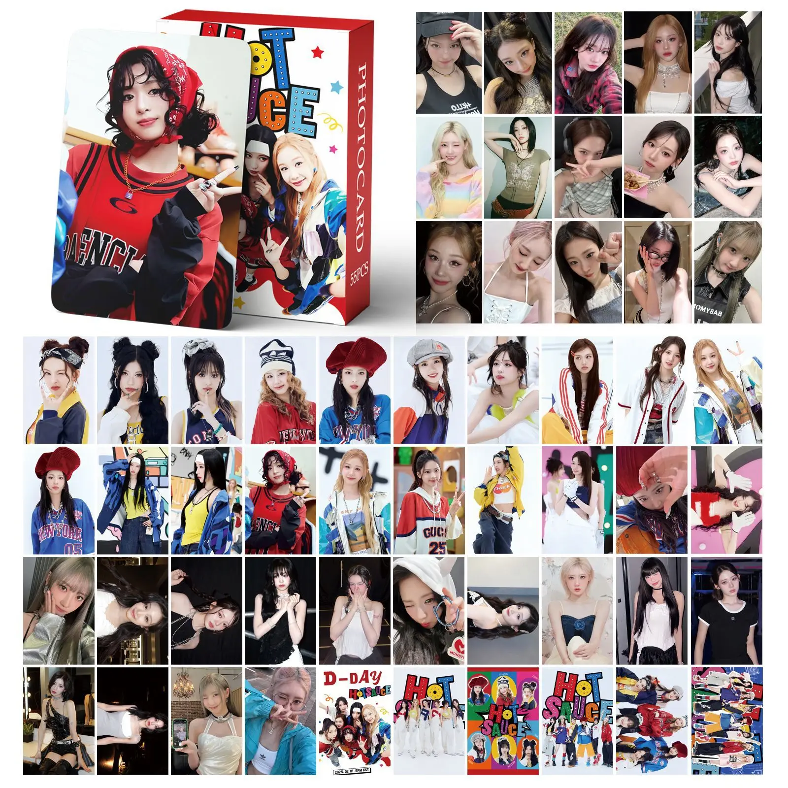 C*a様 BABYMONSTER AHYEON 限定トレカ・キーホルダーセット 55Pcs/Set Kpop BABYMONSTER New Album HOT SAUCE Lomo Cards RAMI