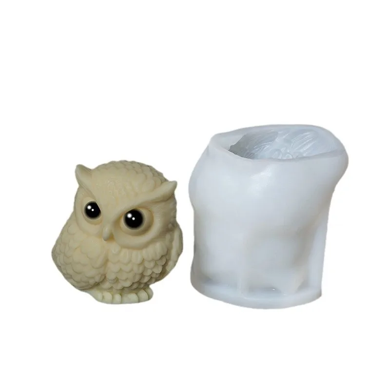 Owl Aroma Candle Silicone Mold DIY Drip Silicone Mold For Home Decoration Crafts Gift