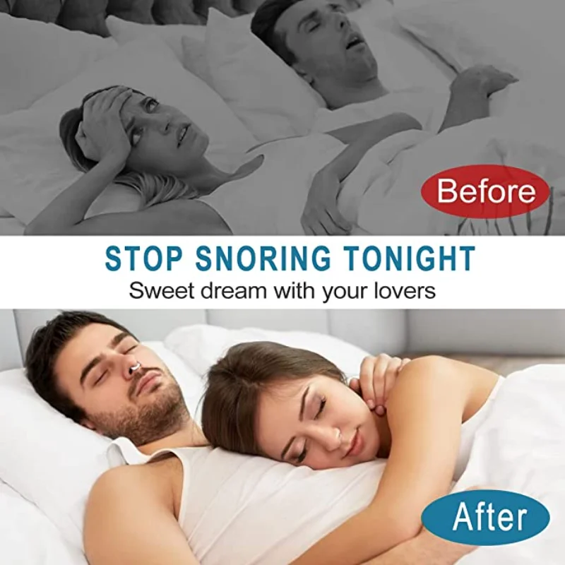 Anti Snoring Device Silicone Nose Clip Magnetic Sleep Tray Sleeping Aid Improve Sleeping Easy Breathe Apnea Guard Night Devices stop snoring nose clip