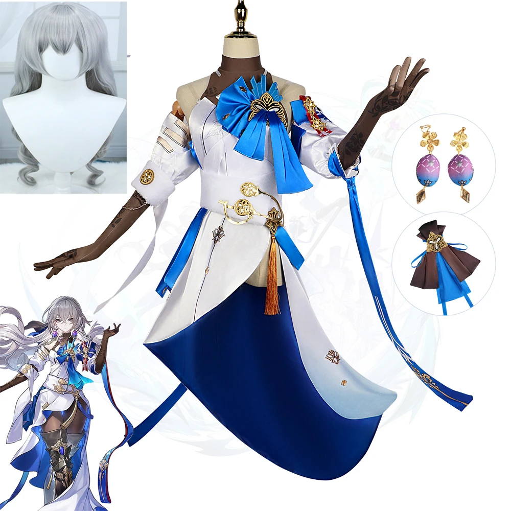 

Game Honkai Star Rail Bronya Rand Cosplay Cotume Lolita Dress Skirt Wig Outfits Fantasia Anime Girls Halloween Disguise Cloth