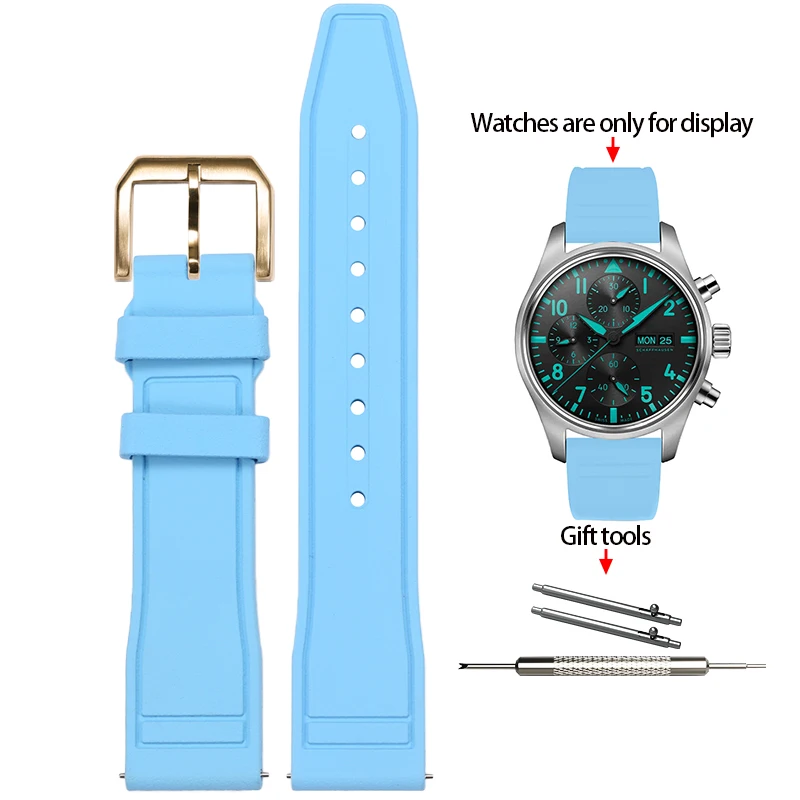 Premium Soft Fluoride Rubber Strap for Luxury Watches – Multiple Sizes Available