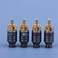 New 2Pcs Luxury Soldering RCA Plug Jack Connector Speaker Audio Output/Input Adapter Plug Gold Plated Earphone Connector Jack 2
