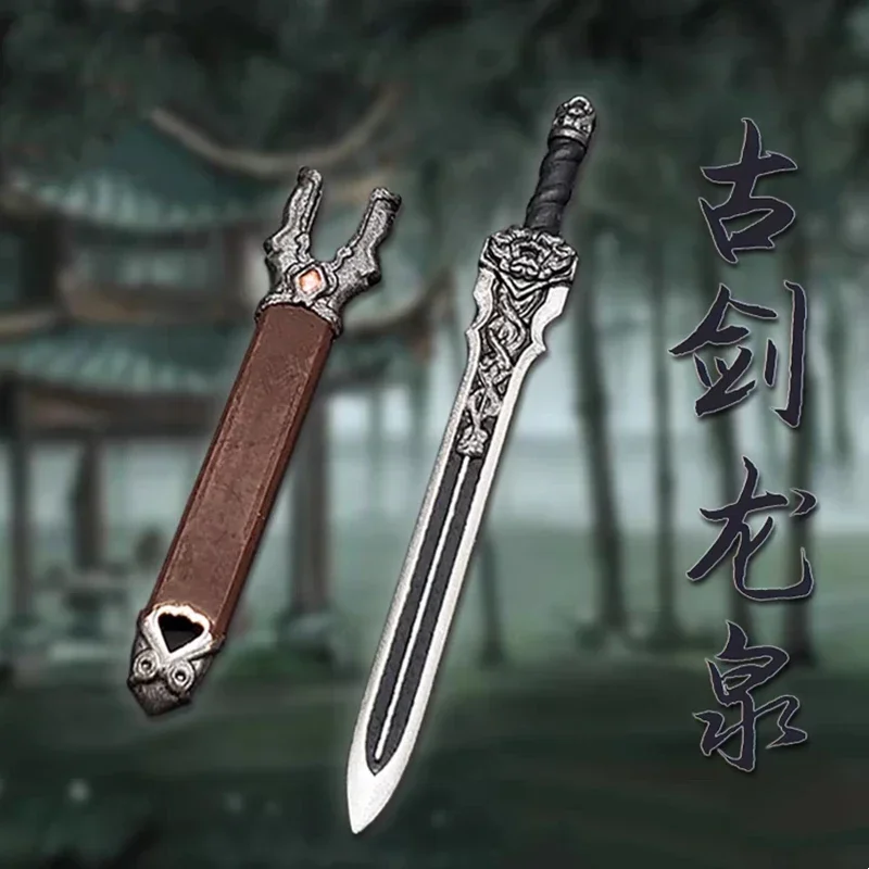 

Старинный Китайский знаменитый меч Longquan, оружие, реквизит, оружие для мини-кукол, фигурки, строительные блоки, кирпичи, игрушка, рождественский подарок