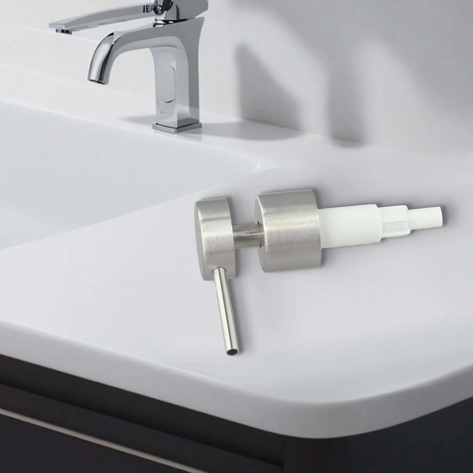 304 Stainless Steel Hand Liquid Soap Pump Dispenser Head Nozzle Fits 25mm Bottle Mouth Soap Shampoo Dispenser Accessories 5