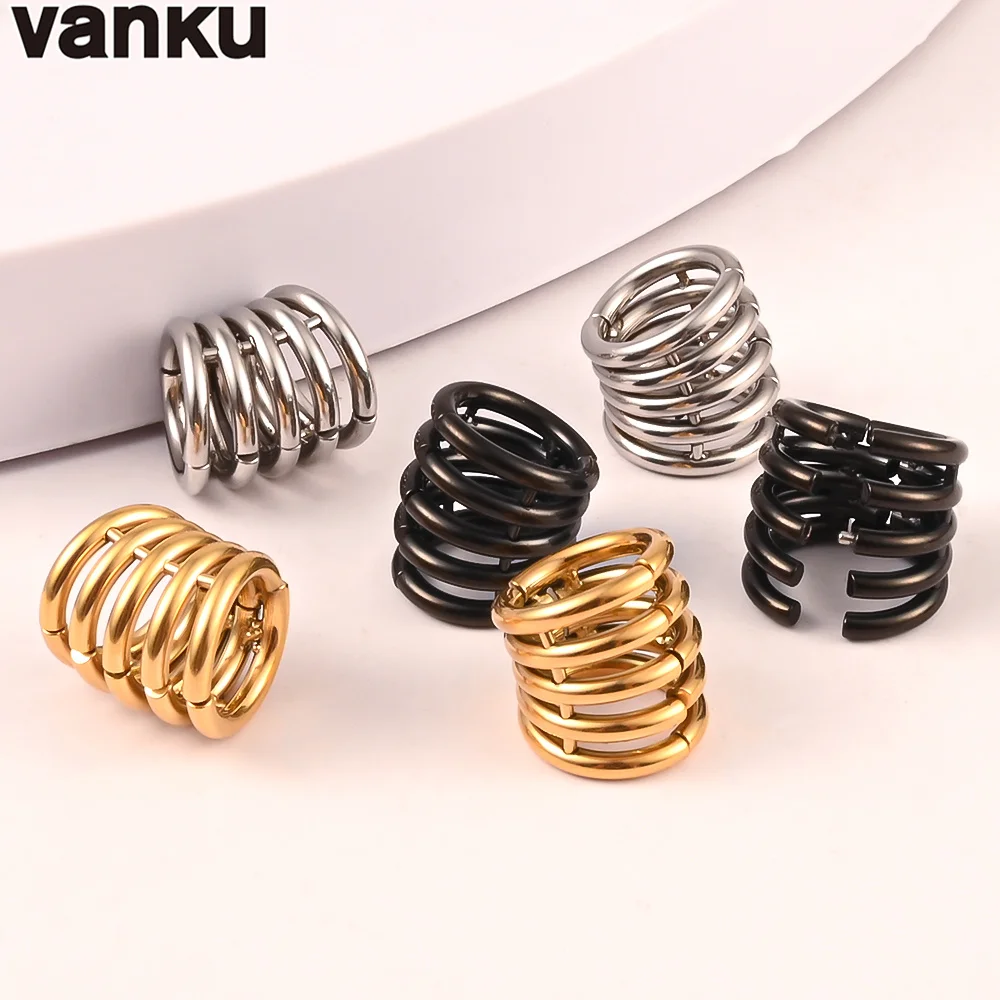 1PC Vanku Ear Lobe Cuff Ear Gauge Plugs Tunnels Stretcher Lobe Weights Women Clip on Cartilage Body Piercing Jewelry