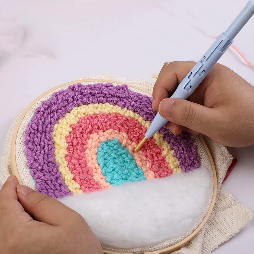 Punch Needle Beginners Supplies Kit 6Pcs Punch Needle Tool A Craft