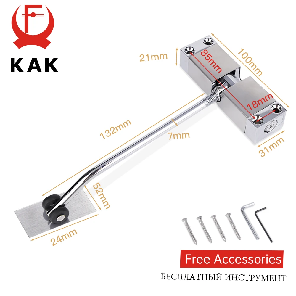 KAK Stainless Steel Automatic Spring Door Closer Door Closing Device Can Adjust The Door Closing Device Furniture Door Hardware images - 6